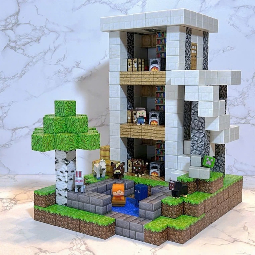 FAN MINECRAFT ĐỪNG BỎ LỠ BỘ LẮP RÁP NAM CHÂM | Shopee Việt Nam
