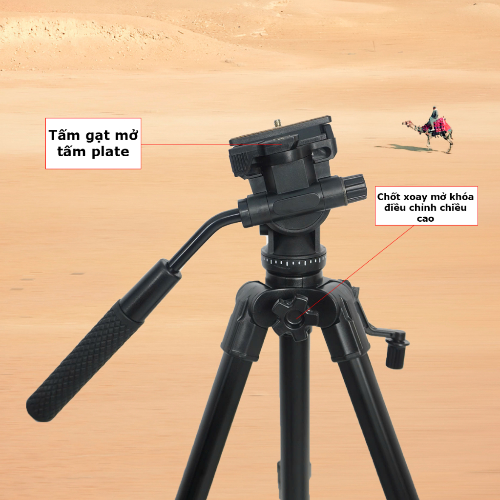 [HCM]Tripod Máy Ảnh YUNTENG VCT-691 - Chân Đế Livestream Xoay 360° Kèm Kẹp Điện Thoại, Túi Đựng và Remote Bluetooth
