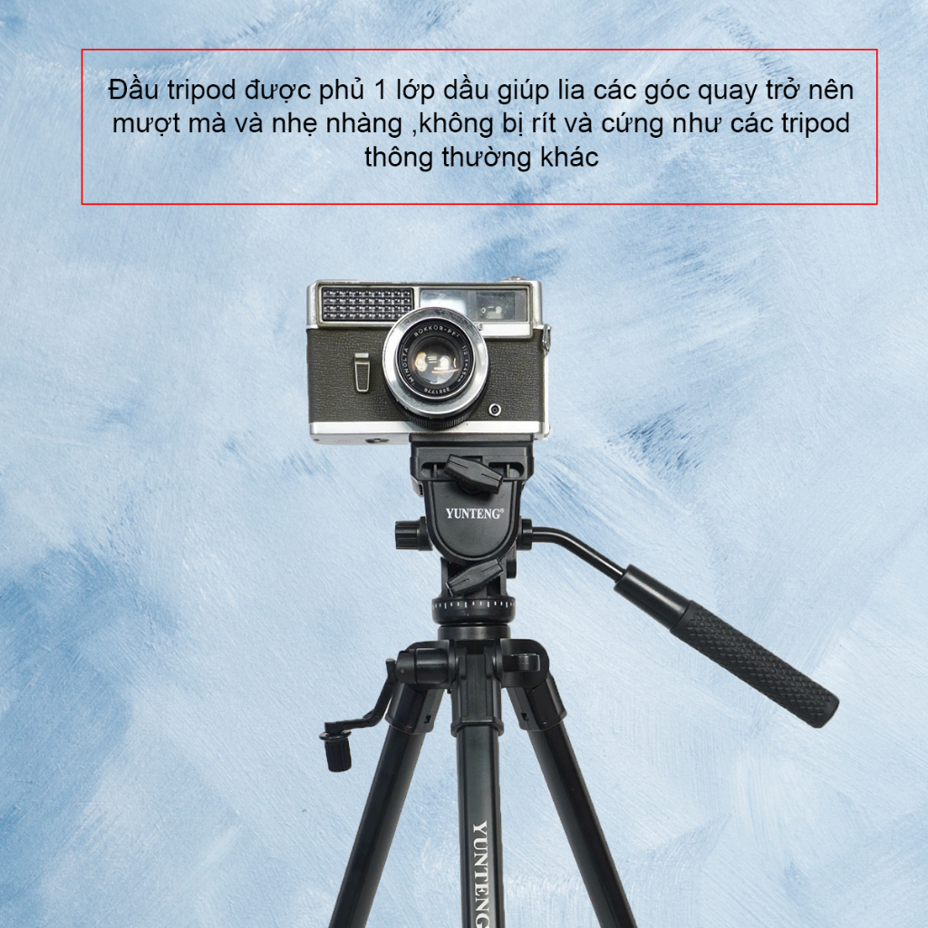 [HCM]Tripod Máy Ảnh YUNTENG VCT-691 - Chân Đế Livestream Xoay 360° Kèm Kẹp Điện Thoại, Túi Đựng và Remote Bluetooth