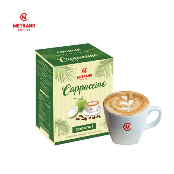Ảnh Cà phê hòa tan Capuccino Dừa Mê Trang - Hộp 12 gói 4
