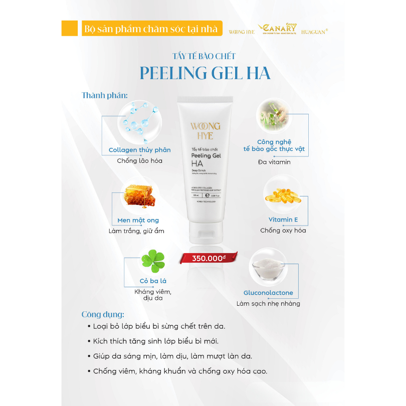 Gel Tẩy Tế Bào Chết mùi Lavender, se khít lỗ chân lông, tăng cường độ ẩm 100ml - Peeling Gel HA