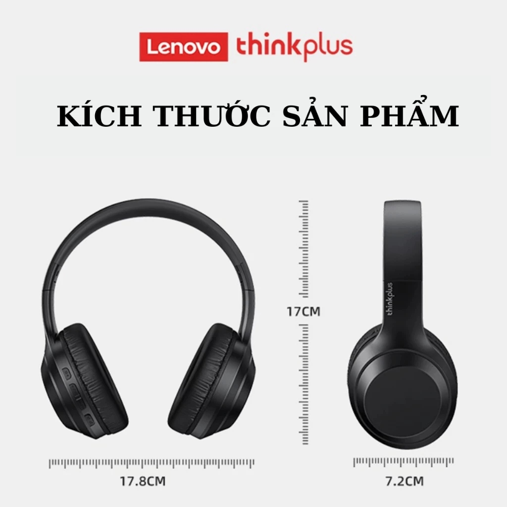 Tai Nghe Lenovo TH10 Bluetooth Âm Thanh Nổi Giảm Ồn Thoải Mái Chống Thấm Nước, Bảo Hành 2 Năm