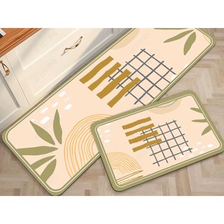 [H] Combo 2 thảm nhà bếp cao cấp COZY bề mặt lì, đế nỉ hạt cao su chống trơn trượt, màu sắc nổi bật