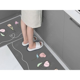 [H] Combo 2 thảm nhà bếp cao cấp COZY bề mặt lì, đế nỉ hạt cao su chống trơn trượt, màu sắc nổi bật