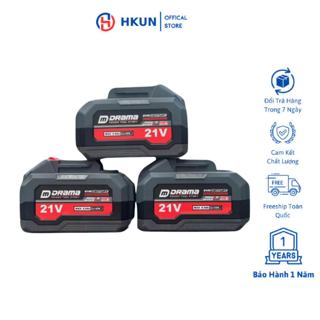 Pin Drama CENTURY - Cell EVE 20P Chân pin Phổ Thông Chạy Được Cho Máy Makita Chính Hãng Dung Lượng Cao