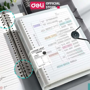 Sổ Còng Deli - Bìa Còng A4 A5 B5 Đã Đục Lỗ Làm Sổ Caro Bullet Journal, Kèm Tab Phân Trang, Còng Binder