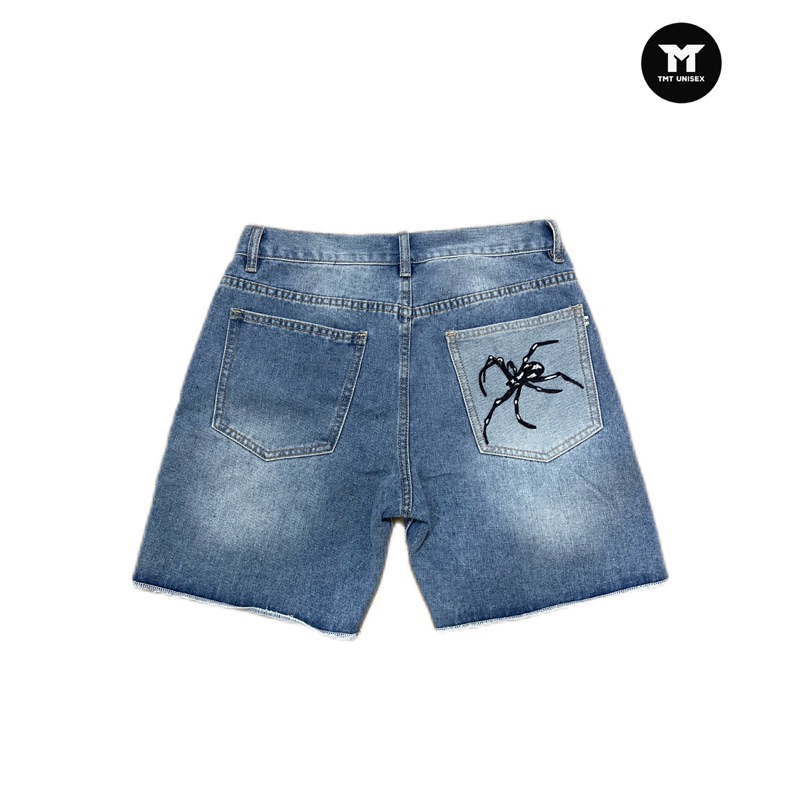 QUẦN JEAN FROM TRÊN GỐI - UNISEX Nam Nữ  thêu “ HÌNH NHẸN “ phía sau túi | TMTD32