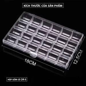 Khay Meka 24 Ô Đựng Hoa Nail - Đựng Charm, Đá - Đựng Phụ Kiện
