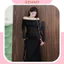 Set Chân váy đuôi cá, áo trễ vai chất thun nhũ mềm co giãn đính hoa, áo phông thun cotton borip form rộng dày dặn -GEMMY