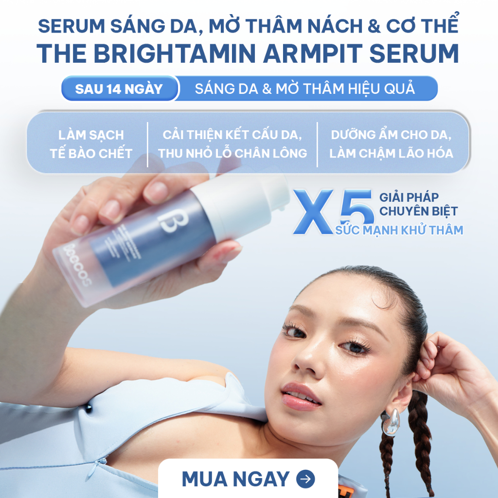 [Chính Hãng] Combo 2 hộp Serum Dưỡng Sáng Da, Mờ Thâm nách, cùi chỏ, đầu gối, bẹn Beecos - 30ml