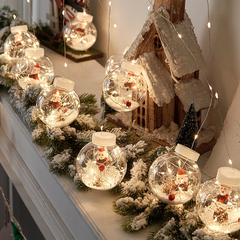 Dây đèn Led nháy rèm banh cầu tuyết trang trí Giáng Sinh Noel (cắm điện ...
