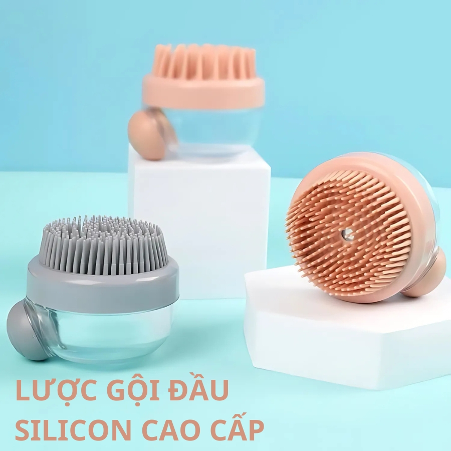 Lược tắm gội silicon cao cấp massage chăm sóc da đầu một cách nhẹ nhàng và dễ chịu