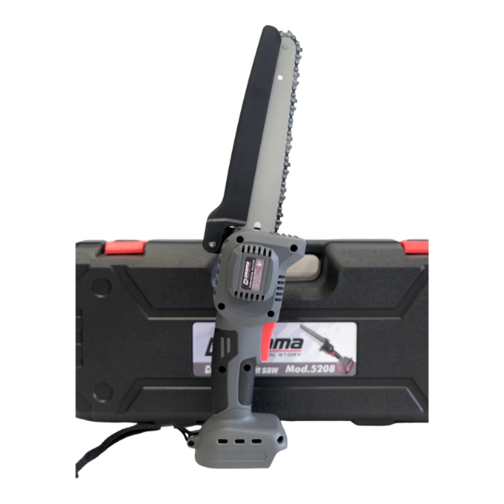 Thân Máy Cưa Xích Pin Cầm Tay DRAMA Model: 5208 FLEX Động Cơ Không Chổi Than Lam Xích 8inch Dùng Chân Pin Phổ Thông M21