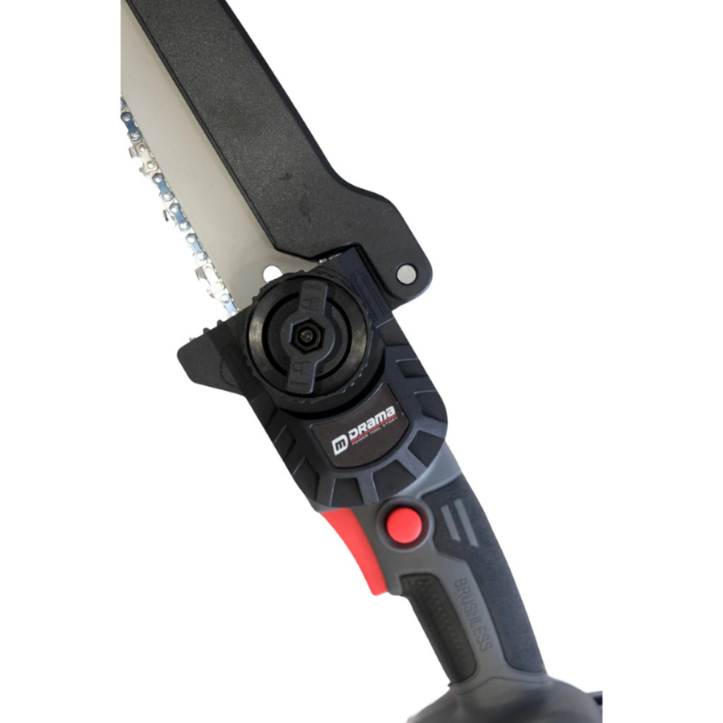 Thân Máy Cưa Xích Pin Cầm Tay DRAMA Model: 5208 FLEX Động Cơ Không Chổi Than Lam Xích 8inch Dùng Chân Pin Phổ Thông M21