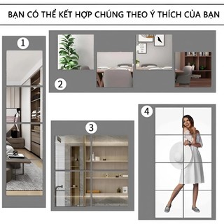 Gương Dán Tường Chống Vỡ PET Soi Toàn Thân – Gương Trang Trí Phòng Ngủ Decor Không Khoan Nhiều Size