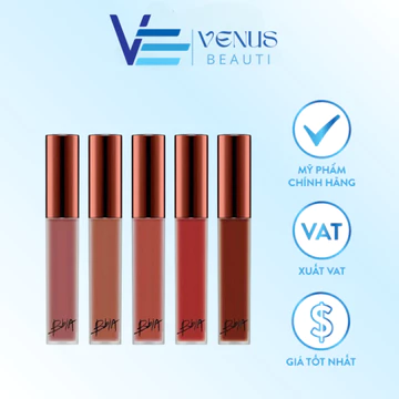 Son Bbia chính hãng Last Velvet Lip Tint Bbia Vegan, son kem lì giúp môi không khô 5g - blingbeauti