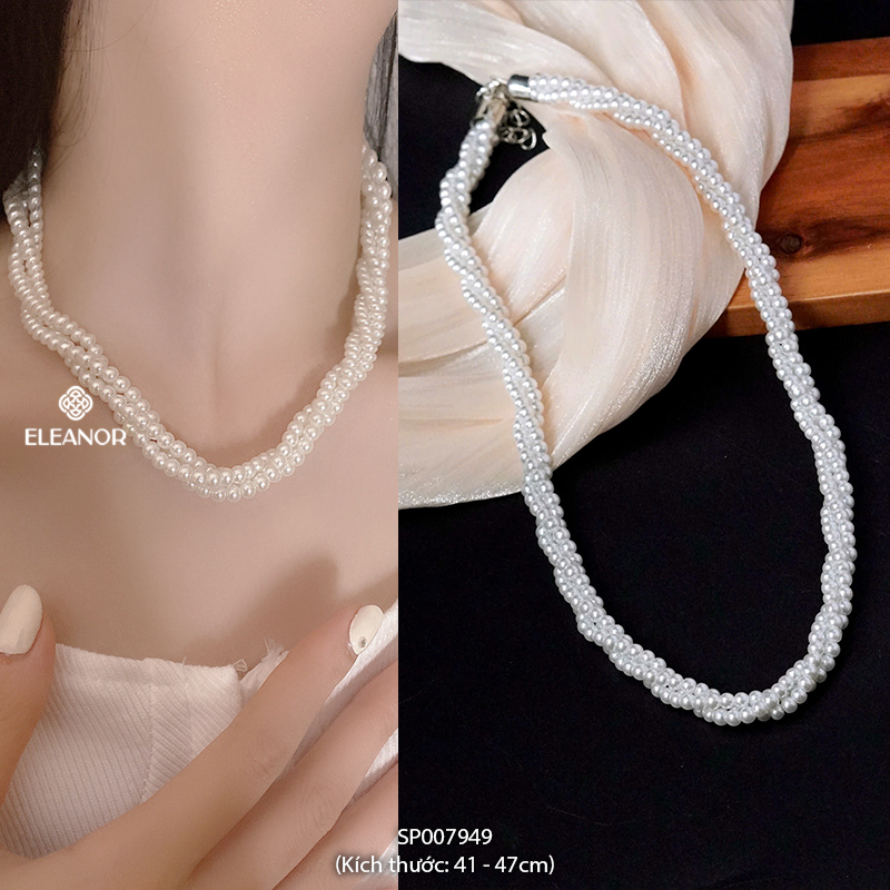 Dây chuyền nữ ngọc trai nhân tạo Eleanor Accessories dạng chuỗi hạt phụ kiện trang sức vòng cổ 7944