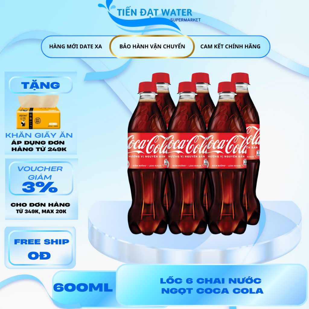 [Hỏa Tốc 2H] Nước Ngọt Giải Khát Có Ga Coca Cola - Lốc 6 Chai Nhựa ...