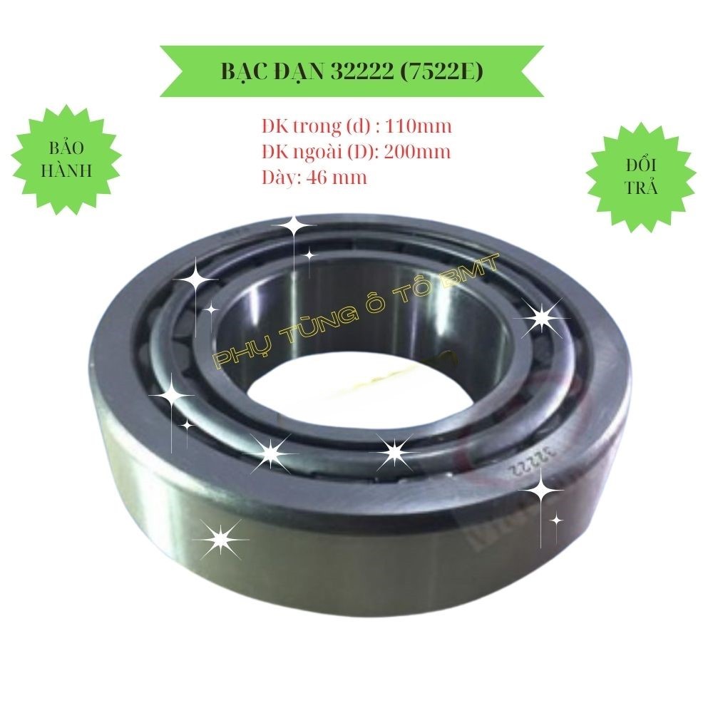 Vòng bi (bạc đạn) mã số 32222 (7522E), kích thước d110*d200*b46, bi côn ...