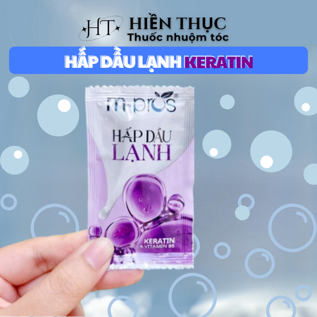 Hấp Dầu Lạnh m.pros Keratin Vitamin B5 và Collagen Vitamin B5 - Dạng gói 10ml | Thuốc nhuộm tóc Hiền Thục