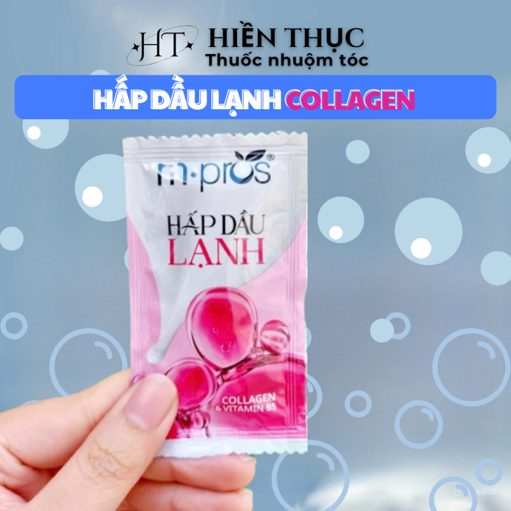 Hấp Dầu Lạnh m.pros Keratin Vitamin B5 và Collagen Vitamin B5 - Dạng gói 10ml | Thuốc nhuộm tóc Hiền Thục