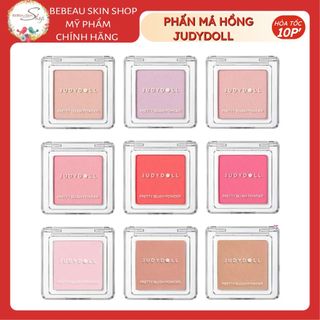 Phấn Má Hồng Đơn Sắc JudyDoll Pretty Blush Powder Tự nhiên Phấn mịn Lên Màu Tốt 2g - Bebeau