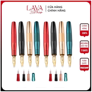 Máy Pen phun xăm môi mini 5.0 2 đầu xăm hình,Dùng được 4 loại kim Pearl Charmant Pen Cấy Phấn