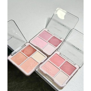 Bảng Phấn Má Hồng Highlight 4 Ô JUDYDOLL Blush & Highlight Palette Tặng Kèm Bông Mút 9g - Bebeau