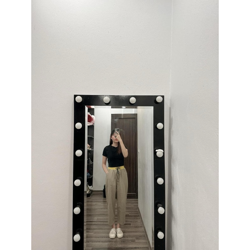 Quần gió baggy nữ xuất dư(