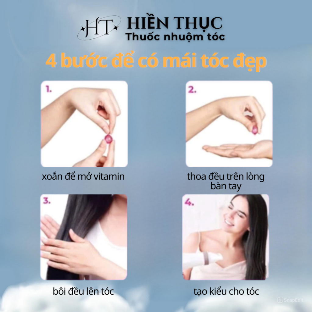 Viên Tinh Dầu Dưỡng Tóc Vitamin m.pros MACADAMIA OIL / JOJOBA OIL·- Gói 10 viên | Thuốc nhuộm tóc Hiền Thục