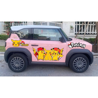 Tem 2 bên Sườn Xe Ô tô VF3 pokemon PIKACHU ,Team Decal Ot PIkACHU
