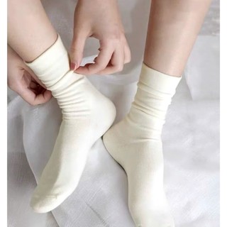 Set 5 Đôi Tất Nam Nữ Cổ Cao Trơn 3 Màu Chất Cotton Mềm Mịn Thoáng tt45