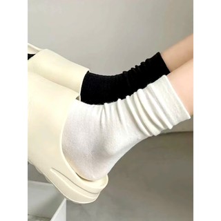 Set 5 Đôi Tất Nam Nữ Cổ Cao Trơn 3 Màu Chất Cotton Mềm Mịn Thoáng tt45