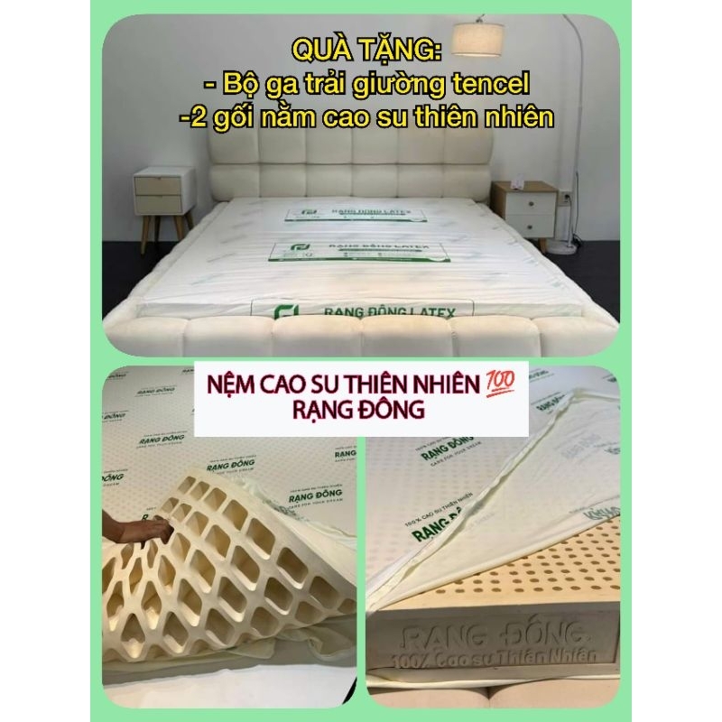 Nệm Cao Su Thiên Nhiên RẠNG ĐÔNG - FREESHIP quà tặng hấp dẫn