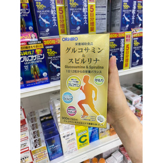 Viên uống Orihiro Glucosamine and Spirulna hỗ trợ tăng tiết dịch khớp, giảm thoái hóa khớp (900 viên)