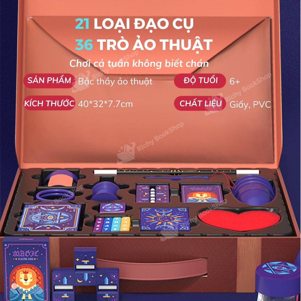 Đồ Chơi Ảo Thuật 36 trò Mideer My First Magic Show, Bộ dụng cụ ảo thuật gia cho bé