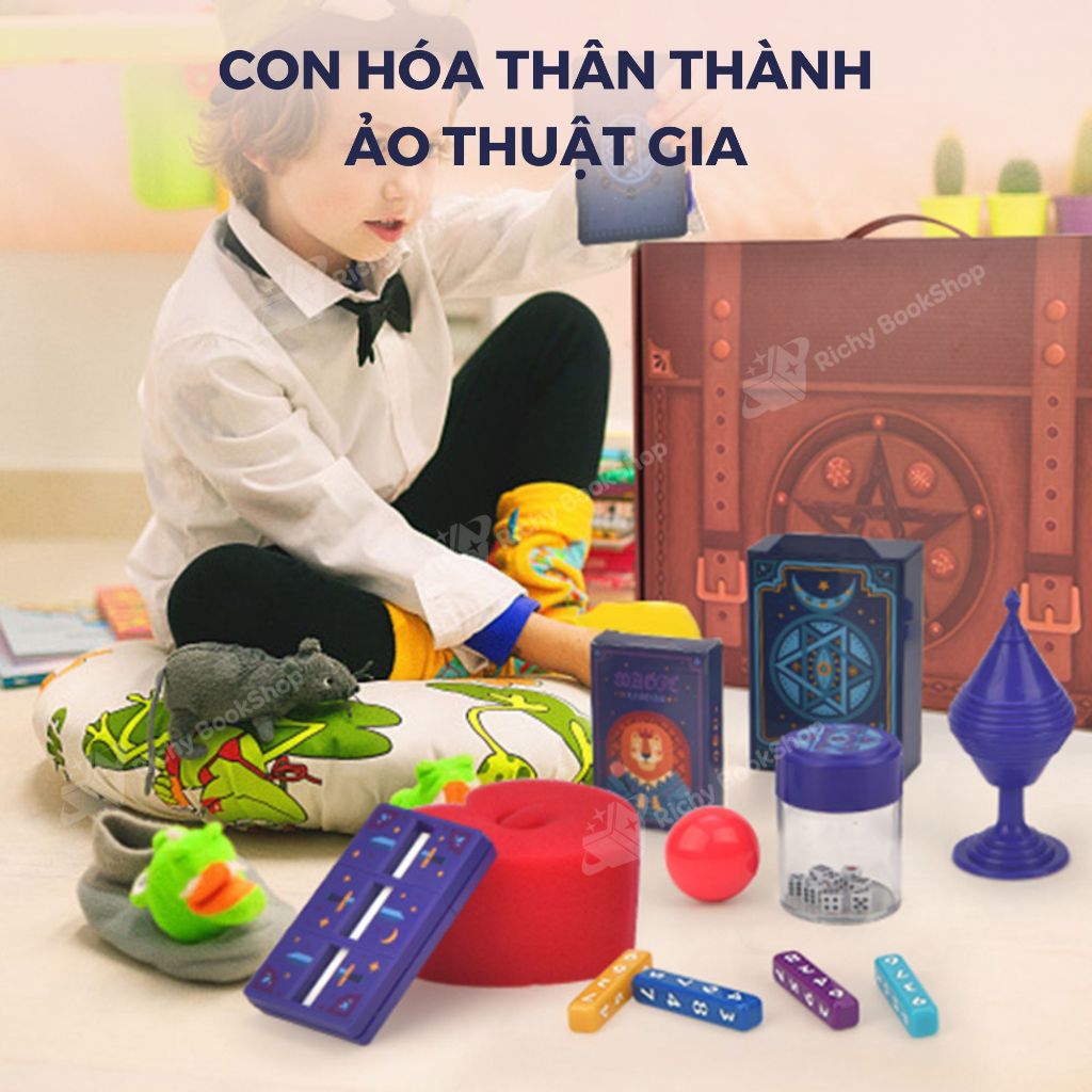 Đồ Chơi Ảo Thuật 36 trò Mideer My First Magic Show, Bộ dụng cụ ảo thuật gia cho bé