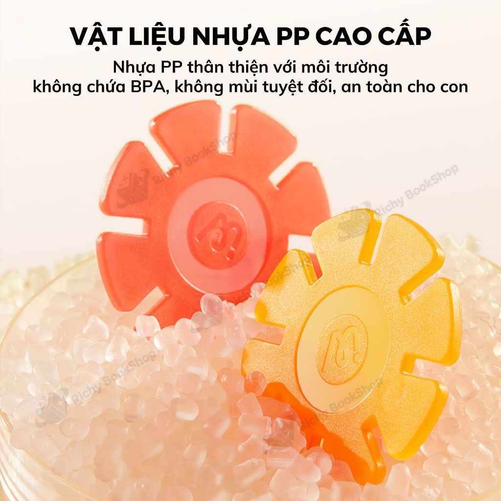 Đồ chơi sáng tạo ghép hình bông tuyết - Mideer Translucent Color Snowflake Blocks