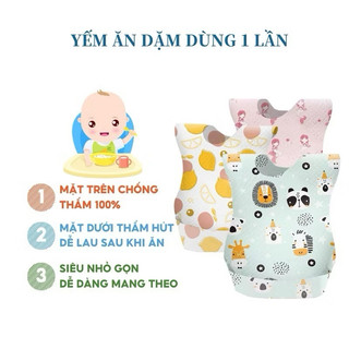 Yếm giấy dùng 1 lần ăn dặm Mily (1 chiếc)