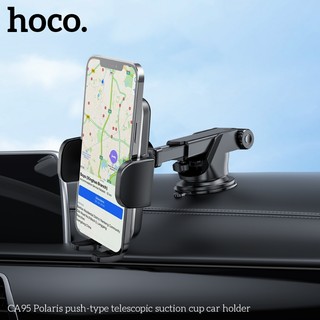 Giá đỡ kẹp điện thoại cho ô tô / xe hơi Hoco CA95 Gắn trên Taplo, Mặt kính (Đen) - Phụ Kiện Nhất Tín