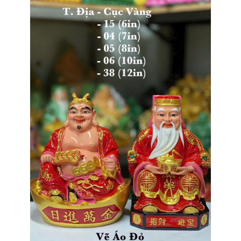 Bộ Thần Tài _ Thổ Địa ngồi thỏi vàng