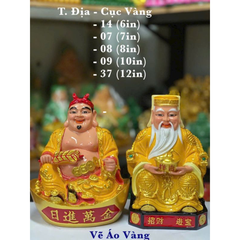 Bộ Thần Tài _ Thổ Địa ngồi thỏi vàng