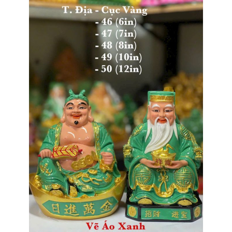 Bộ Thần Tài _ Thổ Địa ngồi thỏi vàng