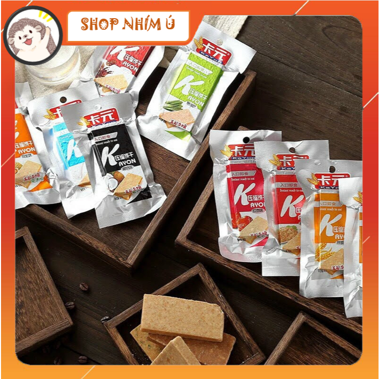 Hộp 20 bánh lương khô KAYON mix sẵn nhiều vị (8-10 vị) | Shopee Việt Nam