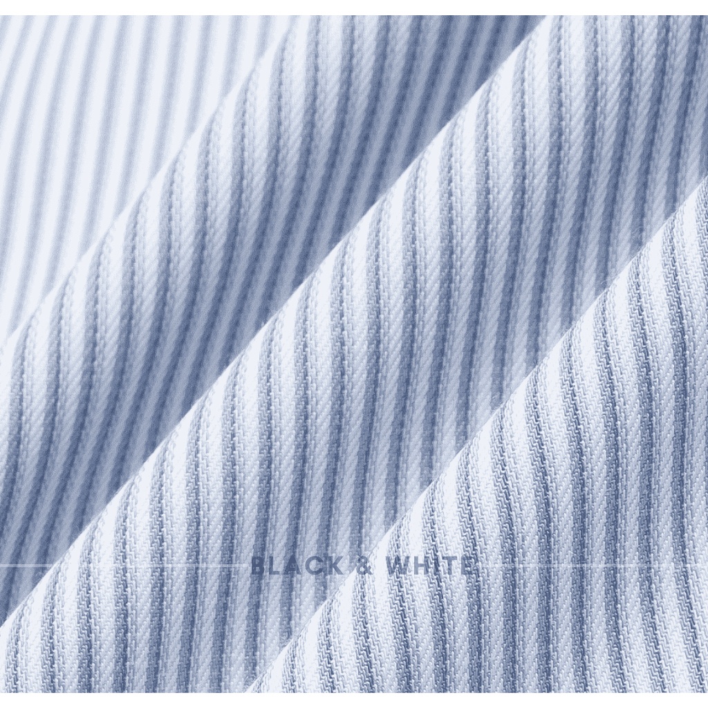 Sơmi nam kẻ dọc tăm xanh, cổ BUTTON DOWN cotton bamboo cao cấp