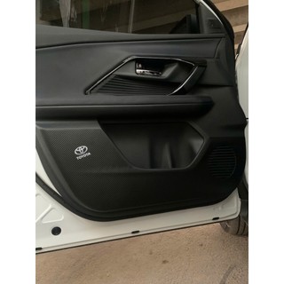 Bộ Dán Chống Xước Tapli Cửa Xe Toyota Yaris Cross- Viền Vân Da Carbon Cao Cấp( tặng 1 bộ gương cầu lồi)