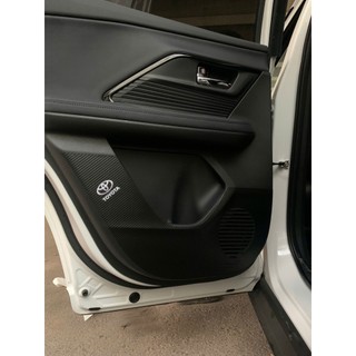 Bộ Dán Chống Xước Tapli Cửa Xe Toyota Yaris Cross- Viền Vân Da Carbon Cao Cấp( tặng 1 bộ gương cầu lồi)