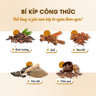 Gia vị bắp bò ngâm mắm, gói hầm bắp bò chuẩn vị thảo mộc tự nhiên và các set gia vị tự chọn