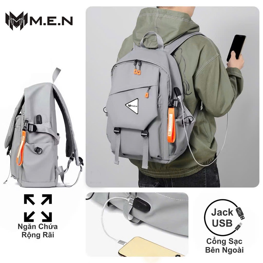 Ba lô đựng máy tính 15.6 inch Gulari cam nổi bật M.E.N siêu ngầu [RẺ TRONG THÁNG]
