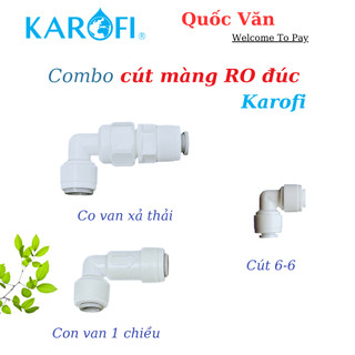 Bộ cút màng RO Karofi ( Cút xả thải - Flow kim - Co van 1 chiều - cút 6-6 ) - [ Chính Hãng ]